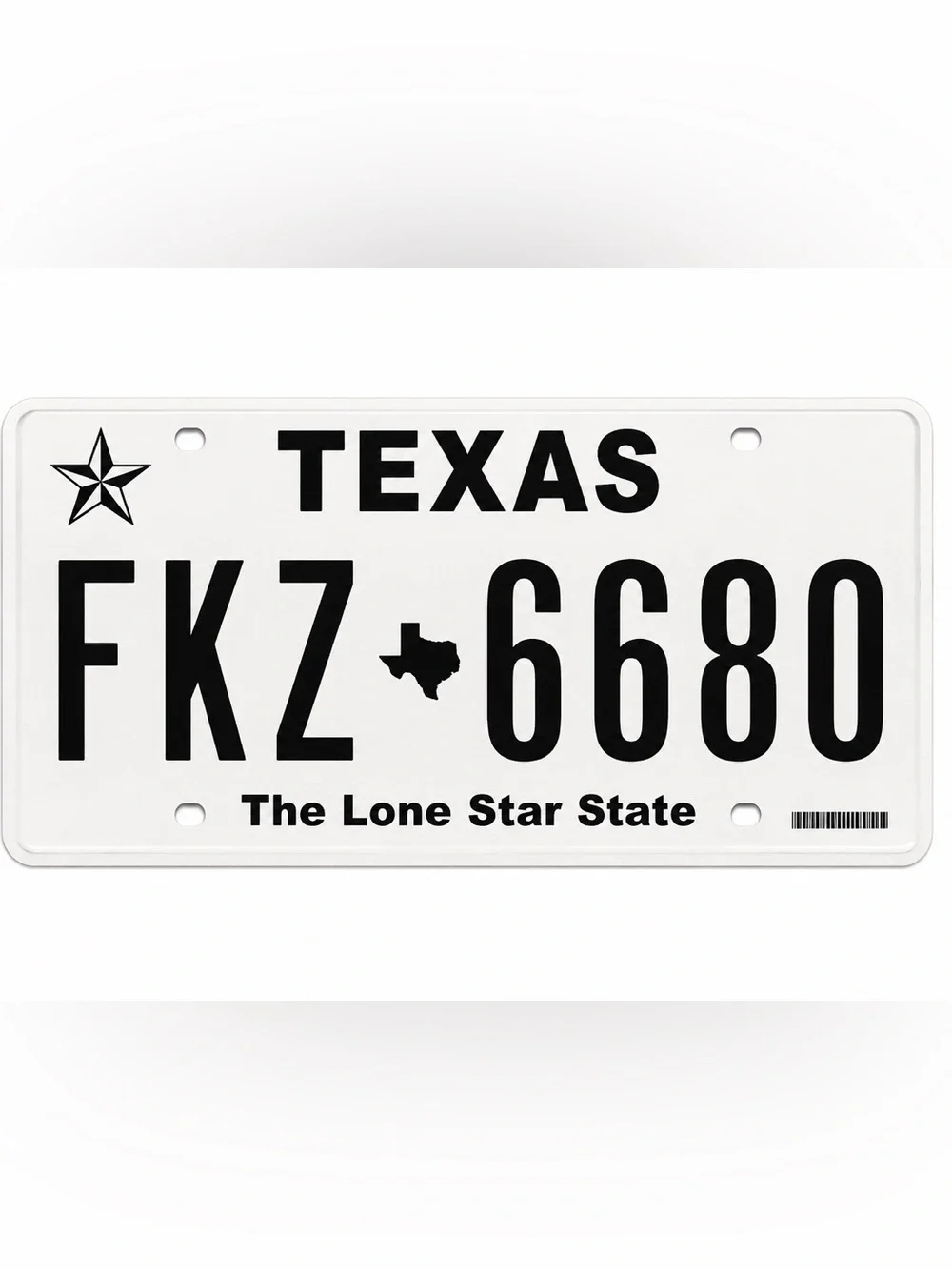 Texas The Lone Star State License Plate